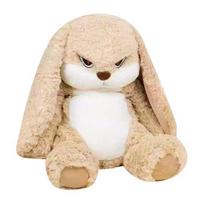 Didelis piktas triušio pliušinis žaislas, minkštas iškamša, kawaii pūkuoti zuikučių lėlės, kambario dekoras, gimtadienio dovanos 55mm Rabbit