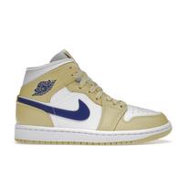 Air Jordan 1 Mid Lemon Wash Moteriški sportbačiai Geltoni Lapis Balti BQ6472-701 36.5