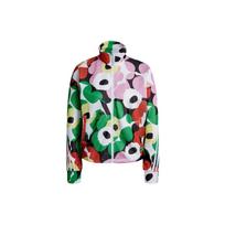 Adidas X Marimekko Bendradarbiavimas Mmk Sportinis Džemperis Gėlių Raštas Dryžuotas Laisvo Kirpimo Sportinė Striukė Moteriška Striukė H67088 XS white