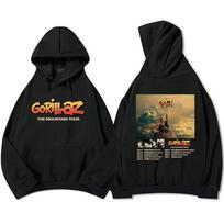 Gorillazs The Mountain 2026 Tour Hoodies Madingi ilgomis rankovėmis su gobtuvu džemperiai Rudens Žiemos Fleece Puloveriai Streetwear XS