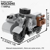 MOOXI Karinių karų simuliacija Antrojo pasaulinio karo mūšio lauko ginklų transporto priemonių modelių rinkinys MOC plytos PASIDARYK pats konstravimo kaladėlės žaislai Vaikams Suaugusiems Dovana gray