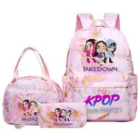KPOP Demonų Medžiotojos Kuprinė Pietų Dėžutė Pieštukinė Rinkinys Studentų Anime Mada Mokyklinė Kuprinė Pieštukinė Bento 43*15*31cm