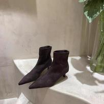 Rudens Žiemos Smailianosiai Kulkšnies Batai Moterims Dizainerio Vintage Ploni Žemi Kulniukai Batai Modernūs Trumpi Botas Zapatos De Mujer 35 ruda