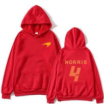 Lando Norris Racing Vyriškas ir moteriškas Hip Hop Harajuku y2k su gobtuvu sportinis vilnos drabužis Sportinė apranga Laisvas džemperis rudeniui ir žiemai S
