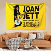 Punk Rock Dainininkės Gobelenas Joan Jett Namų Dekoras Didelis Audinys Bendrabučio Fono Sieninė Kabinama Kilimai Vakarėlio Fonas 29x37in