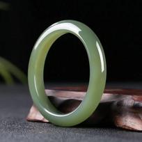 Hetiano nefrito apyrankė Natūrali nefrito apyrankė moterims Dovana jai Laimės apsaugos papuošalas inner diameter 56-58mm