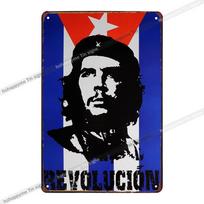 Komunizmas Che Guevara Vintažinis Plakatas Metalo Ženklas Retro Pramoninis Dekoras Baras Pub Klubas Vyriškas Urvas Sienų Dekoras 30X20cm 20x30cm（7.8x11.8inch）
