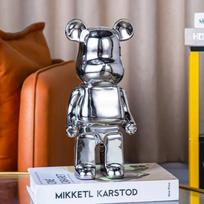 Delikatūs lokiukų statulėlės, prabangi keramika, smurtinio lokio statula, Kawaii animacinio stiliaus lokio skulptūros, stalo dekoracija, namų aksesuarai 20cm