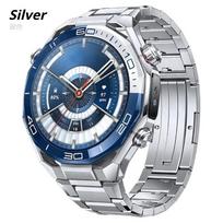 22 mm titano apyrankė HUAWEI WATCH Ultimate 1/2/Buds, metalinė prabangi juosta Huawei Watch 5 4/GT 6 5 4 Pro 3 2 46mm GT2e GT3 SE 22mm sidabras