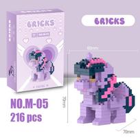My Little Pony statybiniai kaladėlės Lega Equestria Girls figūrėlė Twilight Sparkle statybinės kaladėlės Animacinio personažo žaislai Vaikams No Box