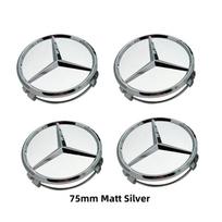4 vnt. 75 mm automobilio ratų centriniai dangteliai, ratlankių stebulės dangteliai Mercedes Benz W204 205 A B C E S CLA CLK ML GLK GLA GLB GLC CLAS priedams 4pcs