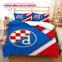 GNK Dinamo Zagreb Futbolo Klubas Raštas Patalynės Antklodės Komplektas Namų Dekoras Dovana (1 * antklodės užvalkalas + 2 * pagalvės užvalkalai be šerdies) 135x200cm