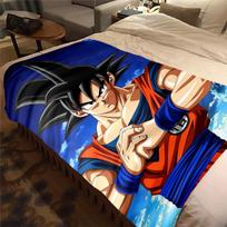 1 vnt. Son Goku rašto flanelinė antklodė, aukštos kokybės, tinkanti visiems metų laikams, namų dekorui, šilumai ir komfortui, puikiai tinkanti kalėdinėms dovanoms 80cm x 120cm