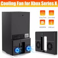 Xbox Series X konsolės aušinimo ventiliatoriaus dokas plonas vertikalus stovas pagrindinio kompiuterio šoninis radiatorius USB žaidimų aušintuvas Xbox žaidimų konsolei juoda