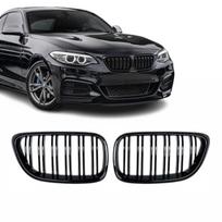 Performance priekinės Dvigubos Grotelės skirtos BMW F22 / F23 / F87, juodos blizgios