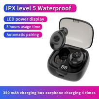 Skaitmeninis ekranas XG-8 TWS Ausinės Bluetooth 5.0 Belaidės į ausis įdedamos ausinės, skirtos sportui, mažo delsimo stereogarso skambučiams laisvų rankų įranga juoda