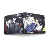Anime DEATH NOTE L monetų PU odinė piniginė Cool juoda