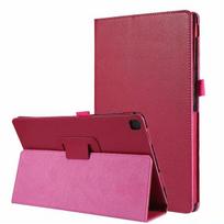 2020 m. dėklas, skirtas Samsung Galaxy Tab S6 Lite 10,4 colio SM-P610 SM-P615 Folio Flip PU odinis dangtelis, skirtas p610 stovo laikiklio apsauginiams dėkliams 10,4 colio automatiniam miego režimui rožinė raudona spalva
