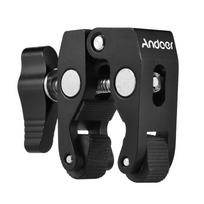 „Andoer“ krabų replės „Super Clamp“ su 1/4 colio ir 3/8 colio varžto skyle juoda