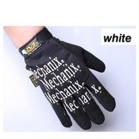 Fashion Full Finger Tactical Mechanic Motociklo pirštinės Neslidžios darbo pirštinės M balta