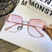 Moteriški kvadratiniai akiniai nuo saulės be rėmelių Gamintojo dizainerio akiniai nuo saulės Vintage Shades Moteriški rožiniai akiniai