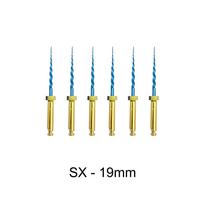 Dantų instrumentas Super File Blue Rotary Pro Šilumos aktyvinimo Lanksčios variklio kūginės dildės šaknų kanalui 19mm SX