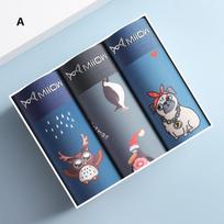 MiiOW 3vnt Sexy Vyriški apatiniai Bokseriai Šortai Gyvūnų raštai Bokseriai Medvilniniai Vyriški Bokseriai Minkštos vyriškos kelnaitės Kvėpuojantys lagaminai XXXXXL