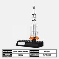 4 stiliaus erdvėlaivis, palydovinis erdvėlaivis Mėnulio roverio raketos modelio žaislai vaikams, vaikams Dovanos miesto statybinių blokų žaislas