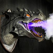 Purkštuvas LED drakono galvutės kabantis lempa Žibintas Sieninis šviestuvas Dervos dinozaurų amatai Helovino dekoravimas kabantis lempa