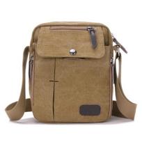 Vyriški Canvas Messenger Crossbody pečių krepšiai Sling mokykliniai krepšiai, skirti lauko sportinėms kelionėms žygiams chaki