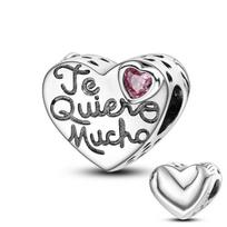 925 Sidabrinė Maža Mergaitė Meilė Mama Forever Infinity Infinite Dangle Charm Karoliukai tinka Moteriška Apyrankė 925 Papuošalai Motinos Dovana