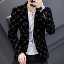 Vyriški švarkai Slim Fit kostiumai vyrams Verslo oficialus paltas Vyriškas vestuvinis kostiumas Vyriškas mados velvetas vyriškas švarkas M