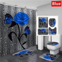 Rose Print 3D dušo užuolaidos vandeniui atsparios vonios užuolaidos neslystančios vonios kilimėlio rinkinys tualeto kilimėlių kilimų namų dekoras Only A Mat