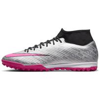 Nike Zoom Mercurial Superfly 9 Academy TF 25-mečio pakuotės Unisex sportbačiai Sidabrinis metalikas-Sidabrinis juodas FB8398-060 42