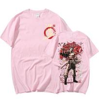 Japoniški anime juodi dobilai marškinėliai Yami Sukehiro dvipusiai grafiniai marškinėliai Harajuku Streetwear marškinėliai Oversize L gray