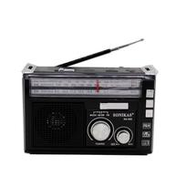 Nauja RX-381 LED apšvietimo nešiojama belaidė „Bluetooth“ kolonėlė AM FM SW kelių juostų radijo garsiakalbis su USB/TF MP3 muzikos grotuvu juoda