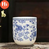 170ml Porcelianinis arbatos puodelis Keraminis kavos puodelis Rankų darbo vandens puodelis Biuro indai Mėlynas W te