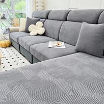 Sofos sėdynės pagalvėlės užvalkalas svetainei Žakardinis Storas Tamprus Nuimamas Plaunamas Sofos Užvalkalas Naminiai gyvūnai Vaikų Baldų Apsauga Backrest Cover S pilka