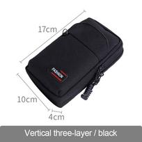 Nailono Tactical Bag Lauko Molle Krepšiai Juosmens Fanny Pack Vyriški Telefono Krepšys Stovyklavietės Medžioklės Juosmens Krepšys EDC Įrankiai Piniginės su Kabliuku B 2-Zippers Black