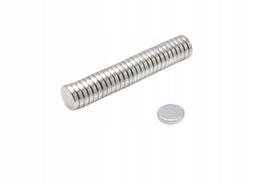 Neodimio magnetai cilindriniai 10x2 mm N38, 50 vnt.