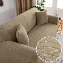 Stori vandeniui atsparūs sofos užvalkalai žakardo stori sofos užvalkalai L formos sofos užvalkalo apsauginiai suolo užvalkalai 1-seater smėlis