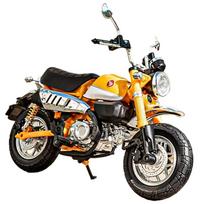 1/12 „Honda Monkey“ lydinio žaislinis motociklo modelio automobilis su garso apšvietimu galinių ratų pakaba Motociklų transporto priemonių modeliai vaikams geltona