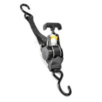 Ištraukiami automatiniai reketiniai diržai, automatinio pervyniojimo juosta, 680 kg apkrova, savaime susitraukianti black electrophoretic T-handle juoda