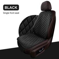 SEAMETAL automobilio sėdynės užvalkalas su atlošo apsauga Oda priekinės sėdynės pagalvėlė, skirta automobiliniam sunkvežimio visureigiui For Single Front Seat juoda