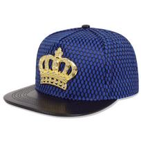 Unisex karūnos metalo apdaila Reguliuojama kepurė Vyriška plokščiu viršumi Hip Hop beisbolo kepurė Pavasario ir rudens Snapback kepurės Krepšinio kepurės Moteriška kepurė juoda