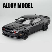 1/32 Dodge Challenger Helicat SRT Lydinio Sportinio Automobilio Modelis Diecast Metalinis Žaislas Muscle Car Modelis Simuliacija Garsas ir Šviesa Vaikų Dovanėlė juoda
