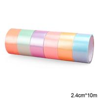 6 ritinėliai lipnios juostos Spalvotos juostos „pasidaryk pats“ lipnios juostos Dekompresinės spalvos lipnios juostos „Fidget Pearlescent“ lipni rutulinė juosta #470488 2.4cm*10m
