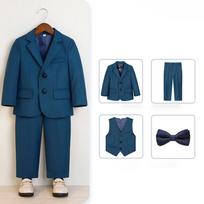 Balta Mėlyna Vaikų Berniukų Baltas Švarkas Liemenė Kelnės Vaikų Krikštynų Vestuvių Išleistuvių Kostiumas Kūdikio Berniuko Elegantiška Suknelė Paauglių Vakarėlio Kostiumas Žalia Raudona 170cm žalia