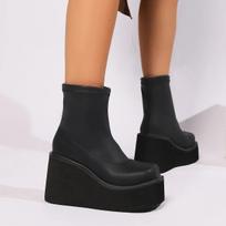 Apvalaus priekio paprasti ir patogūs moteriški batai, vientisos spalvos su platforma, madingi moteriški batai, nauji aulinukai, Zapatos 35
