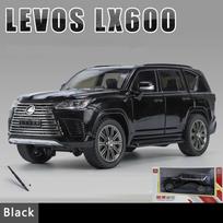 1/24 Imitacinis Lexus Lx600 Lydinio Automobilio Modelis Garsas ir Šviesa Atgal Traukiamas Žaislinis Automobilis Visureigis Berniuko Kolekcija Dekoracija Dovana juoda